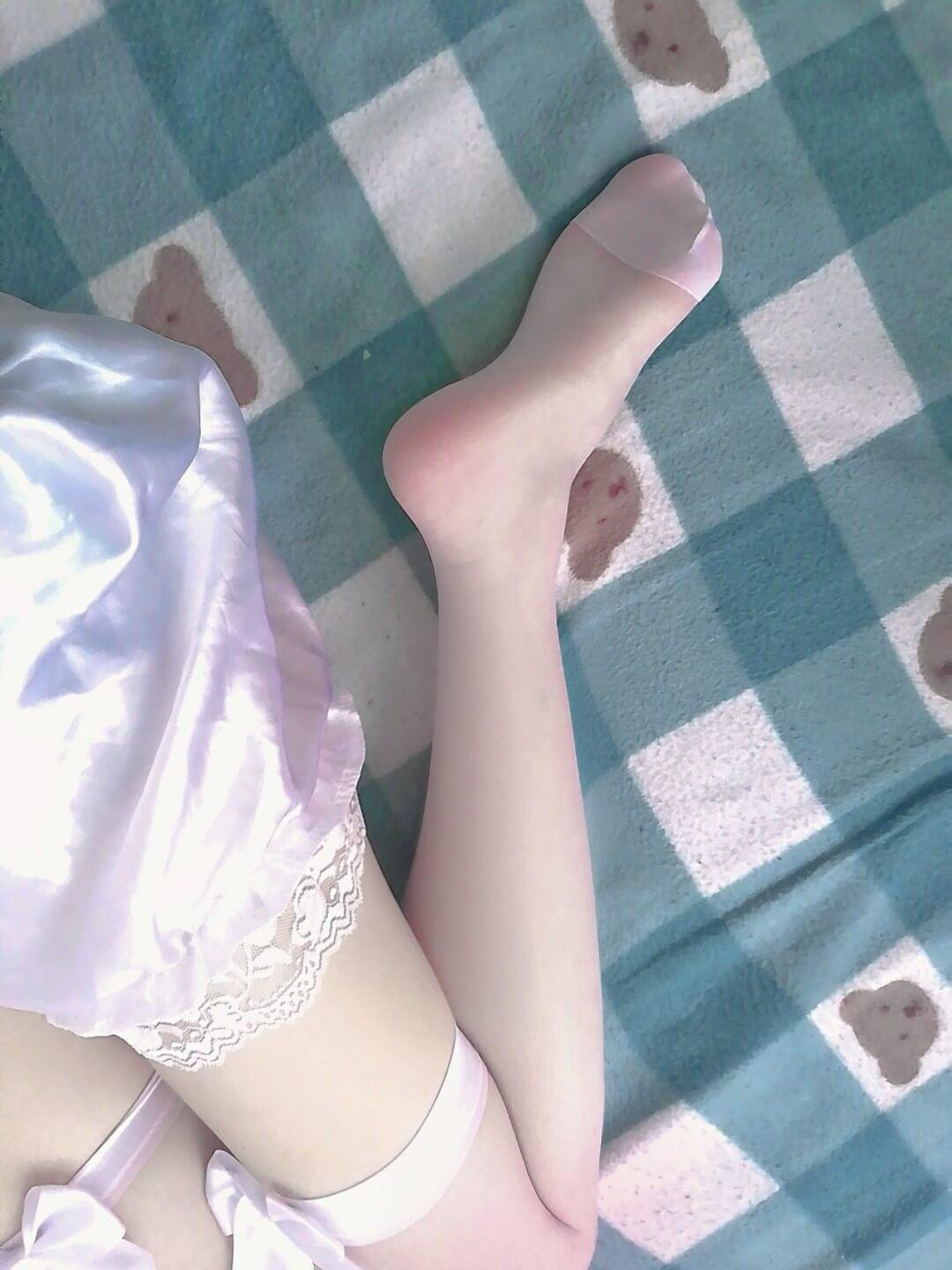 白色时尚蕾丝花边绑腿袜买家秀