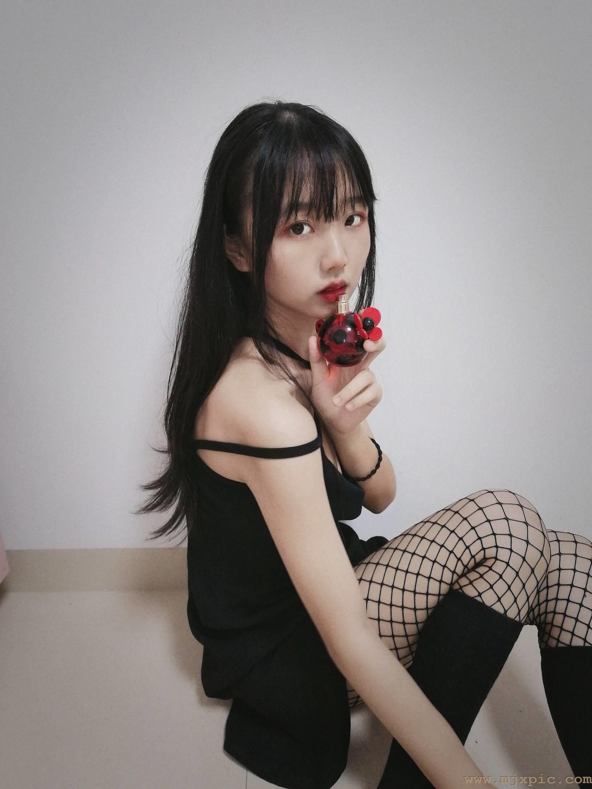 网红薄款性感黑丝渔网袜过膝袜买家秀