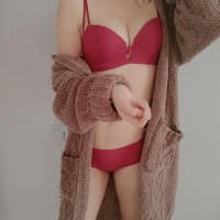 红色小胸聚拢本命年文胸防下垂胸罩买家秀